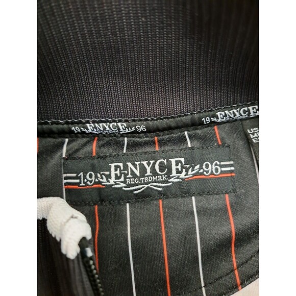 VTG Enyce Track Jacket Black w/ Red & White Pinstripes Men's Size 2XL - Picture 3 of 9